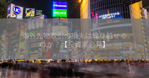 海外先物取引の損失は繰り越せるのか？【投資家必見】